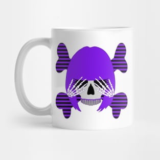 Girl Skull with Skeleton Hands Mug